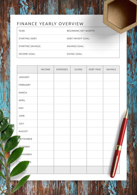 Reviewing your annual budget will allow you to conduct a detailed analysis of your financial situation. You can view the cash flow statement for the required periods, track how much money is spent on paying off debts, how much amount was set aside for savings, calculate net income and draw up a financial plan for the next year. Manage your finances efficiently by downloading the template as a PDF file, printing it, and attaching it to your budget planner. Sections available in this template: Financial Goals Template, Todo Planner, Budgeting Printables, Planner Sections, Finance Planning, Financial Budget Planner, Simple Budget Template, Personal Budget Template, Weekly Budget Planner