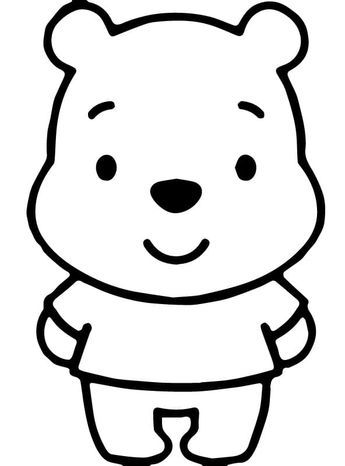 Free Printable Winnie The Pooh, Winnie The Pooh Coloring Pages, Pooh Coloring Pages, Printable Winnie The Pooh, Winnie The Pooh Drawing, Disney Cuties, Karakter Disney, Easy To Draw, Winnie The Pooh Friends