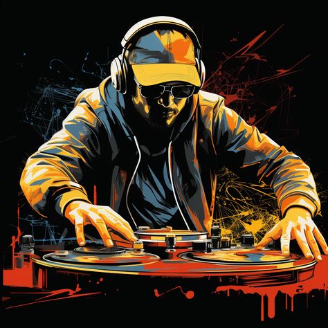 Headphones Tattoo Design, Headphones Tattoo, Music Graffiti, Dj Images Hd, Dj Art, Dj Logo, Music Poster Ideas, Dj Headphones, Dj Images