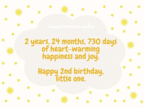 Happy 2nd birthday, little one - Happy Birthday Wisher 2nd Birthday Quotes, 2nd Birthday Wishes, Baby Birthday Wishes, Baby Birthday Quotes, Happy Birthday Nephew Quotes, Birthday Boy Quotes, Birthday Wishes Boy, Wishes For Baby Boy, Niece Birthday Wishes