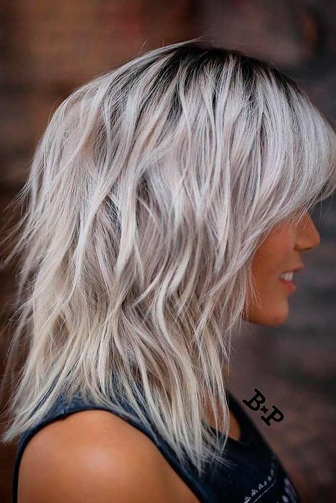 24 Chic Medium Length Layered Haircuts for a Trendy Look Get inspired with our chic medium length layered haircuts to make your look even trendier. Go for it and save your time in the morning when you style it.http://glaminati.com/medium-length-layered-haircuts/ Modern Shag Haircut, Medium Shag Haircuts, Kadeřnické Trendy, Shaggy Haircuts, Medium Layered Hair, Silver Blonde, Shag Hairstyles, Shag Haircut, Haircut For Thick Hair