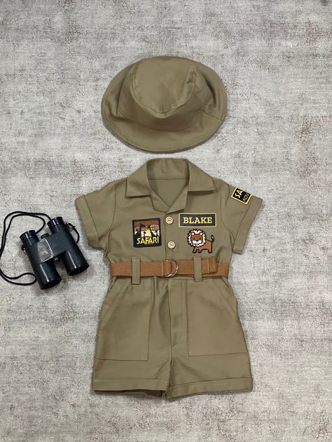 Baby Safari Outfit, Safari Explorer, Festa Safari Baby, Safari Costume, Safari Outfit, Safari Kids, Wild Birthday Party, Jungle Theme Birthday, Safari Theme Birthday