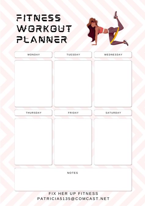 Use this weekly planner to help you stay on top of your fitness goals. Workout Plan Aesthetic Journal, Sport Planner, Weekly Workout Planner, Bullet Journal Workout Plan, Gym Tracker Bullet Journal, Routine Motivation, Planner Routine, Exercise Log Bullet Journal, Workout Bullet Journal Layout