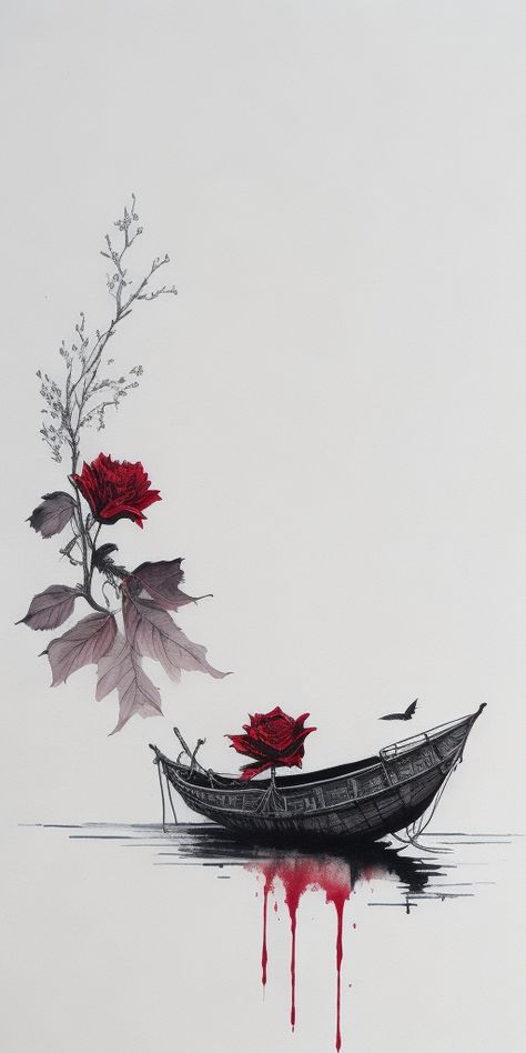 Chinese Artwork Traditional, Chinese Ink Drawing, Art Akrilik, Paintings Of Roses, Chinese Painting Traditional, Cat Graphic Art, Chinese Ink Painting, Traditional Chinese Art, Chinese Artwork