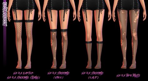 Ripped Fishnets, Ripped Tights, Ripped Leggings, Punk Looks, Fishnet Socks, Sims 4 Cc Makeup, Lace Leggings, Sims 4 Collections, Best Sims