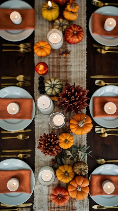 Create a memorable autumn ambiance with these stunning fall table settings From rustic to elegant these wedding table ideas will elevate your decor Spruce up your round table with dollar tree autumn dinner decorations in your cozy dining room Embrace the beautiful and casual vibes of the season Thanksgiving Decor Diy, Thanksgiving Decor Ideas, Kitchen Porch, Outdoor Farmhouse, Modern Thanksgiving, Living Room Outdoor, Porch Living, Thanksgiving Dinner Table, Thanksgiving Decorations Diy