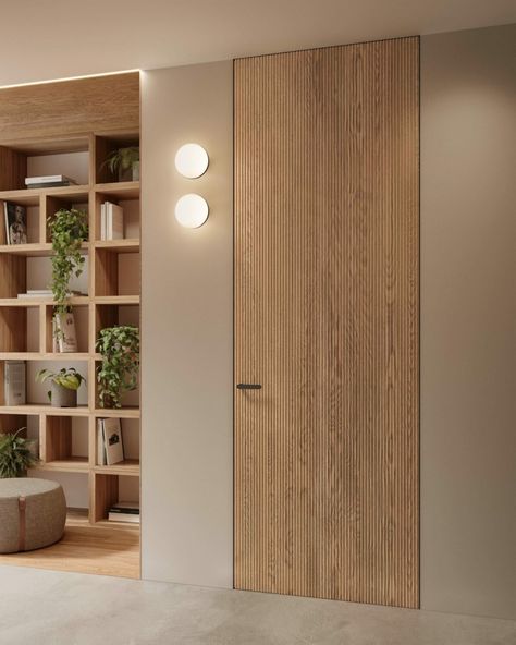 Oak Interior Doors, Flush Door Design, Wooden Panelling, Interior Design Per La Casa, Wooden Doors Interior, Flush Doors, Door Design Interior, Oak Doors, Modern Door