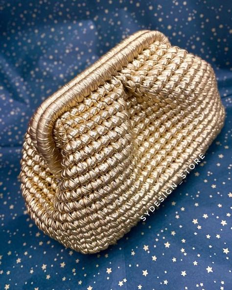 Golden Clutch, Leather Pouch Bag, Gold Clutch Bag, Crochet Clutch Bags, Clutch Pattern, Crochet Bag Pattern Free, Gold Clutch, Crochet Clutch, Colorful Bags