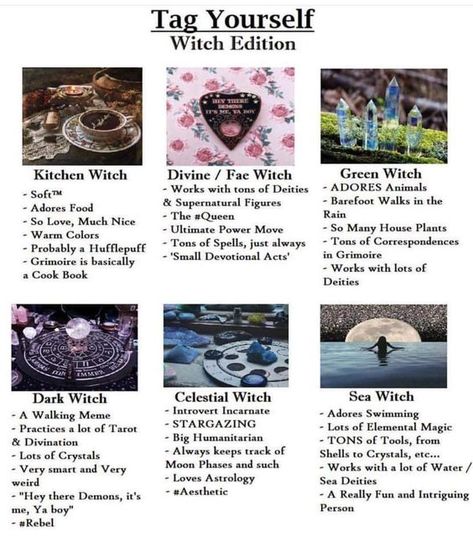 Tag Yourself – Witches Of The Craft® Witchy Academia, Which Witch, Green Witchcraft, Tag Yourself, Dark Witch, Wiccan Witch, Eclectic Witch, Witch Spell Book, Witchcraft For Beginners