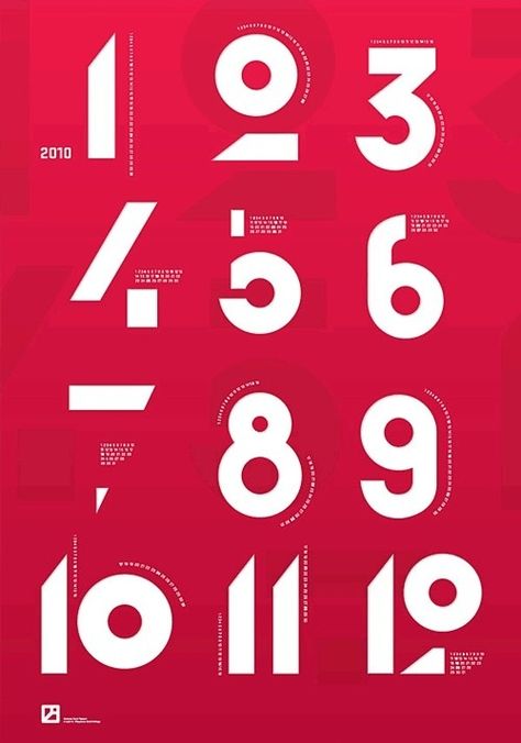 Numbers Typography, Inspiration Typographie, Best Typography, 달력 디자인, Inspiration Logo Design, Graphic Design Collection, Typo Design, Logo Number, 3d Logo