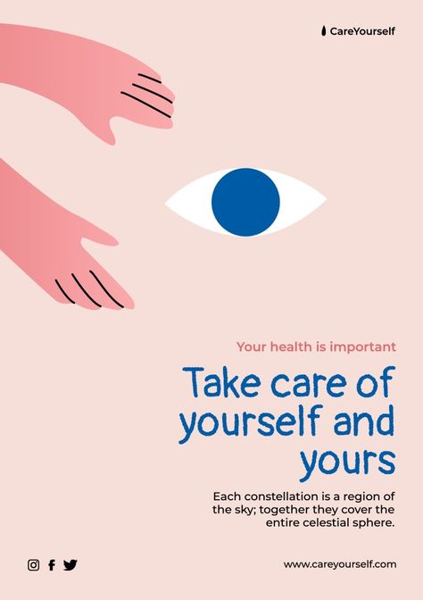 Health Campaign Poster Design, Mental Health Social Media Ads, Poster Kesehatan Simple, Wellbeing Poster, Health Poster Design, Health Care Poster, Wellness Flyer, Poster Psychology, Health Flyer