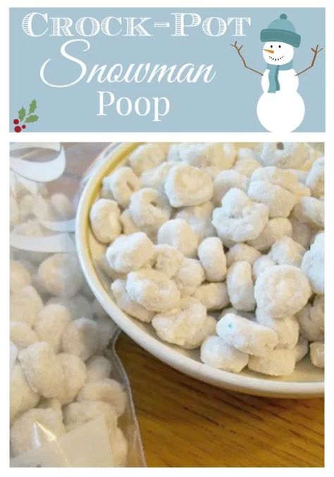 Crock-Pot Snowman Poop [via CrockPotLadies.com] - a funny playful snack perfect for Christmas. The kids will get a kick out of the name AND helping to make it!: Poop Cake, Pot Snowman, Cheerios Recipes, Snowman Poop, Puppy Chow Recipes, Honey Nut Cheerios, Funfetti Cake Mix, Crock Pot Desserts, Puppy Chow