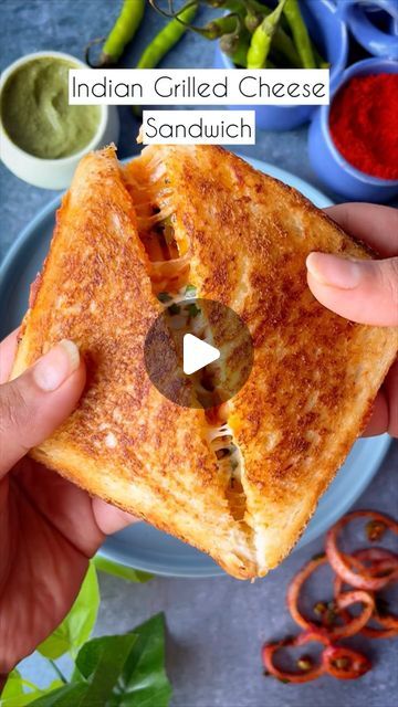 Pickles & Wine on Instagram: "Indian Grilled Cheese Sandwich  A desi twist to the classic grilled cheese sandwich and we’re all for it 😍  #sandwich #cheese #grilledcheese #indiansandwich #recipe #recipes #easyrecipe #picklesandwine" Cheese Sandwich Recipes Indian, Sandwich Recipes Indian, Sandwich Cheese, Indian Cheese, Classic Grilled Cheese, Cheese Sandwich Recipes, Cold Coffee Recipes, Indian Foods, Garlic Cheese