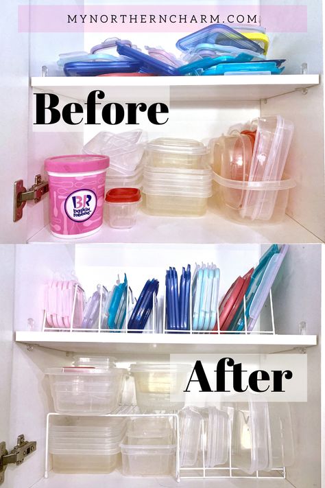 Organize Kitchen Tupperware, Kitchen Storage Organization Food Containers, Organize Tubberware Organization Ideas, Container Cupboard Organisation, Tupper Ware Organization Storage, Organization For Tupperware, Organization Ideas For Tupperware, Organize Food Containers, Diy Food Storage Containers