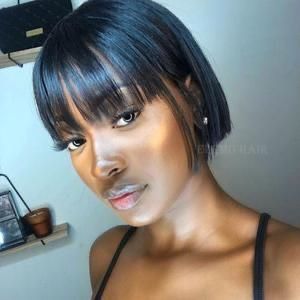 Shoulder Length Black Hair, Short Lace Front Wigs, Cabello Afro Natural, Bob Hairstyles With Bangs, Short Hair Wigs, Long Bob Hairstyles, Penteado Cabelo Curto, Short Bob Wigs, Relaxed Hair