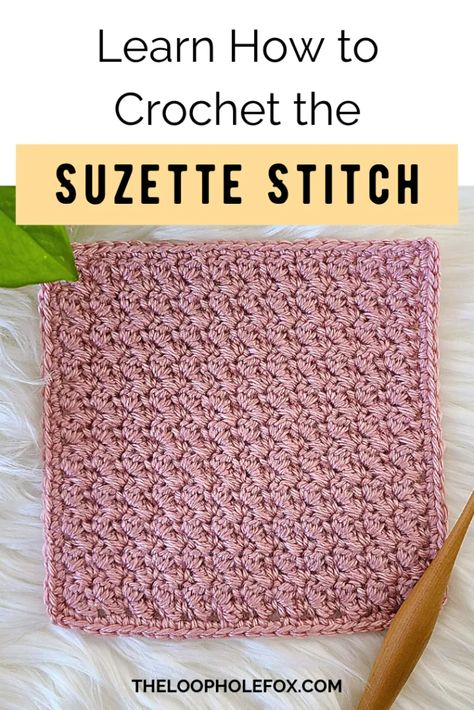 Suzette Stitch Crochet Tutorial | How to Crochet the Suzette Stitch Crochet Suzette Stitch, Suzette Stitch Crochet, Chunky Yarn Crochet Pattern, Crochet Blanket Diy, Foundation Half Double Crochet, Chunky Crochet Blanket Pattern, Stitch Techniques, Beautiful Boards, Foundation Single Crochet