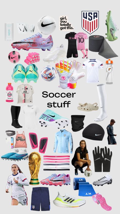 Guide to soccer life Soccer Bag Essentials, Soccer Essentials, Best Soccer Cleats, Soccer Hair, Soccer Bag, Cute Jumpers, Soccer Season, Soccer Stuff, Soccer Outfit