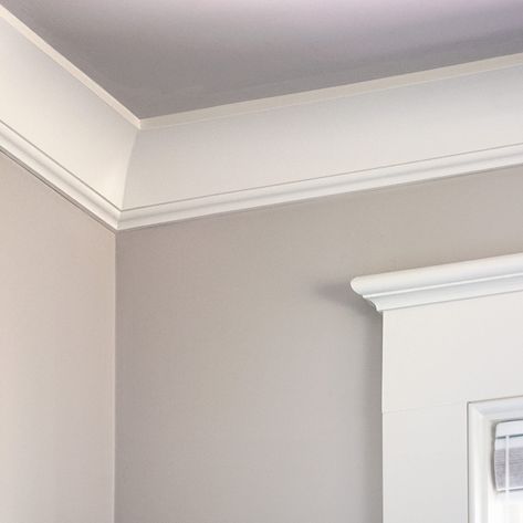 Craftsman Crown Molding, Farmhouse Crown Molding, Simple Crown Molding, Crown Molding Modern, Modern Crown Molding, Cove Crown Molding, Crown Molding Kitchen, Crown Molding Styles, Diy Crown Molding