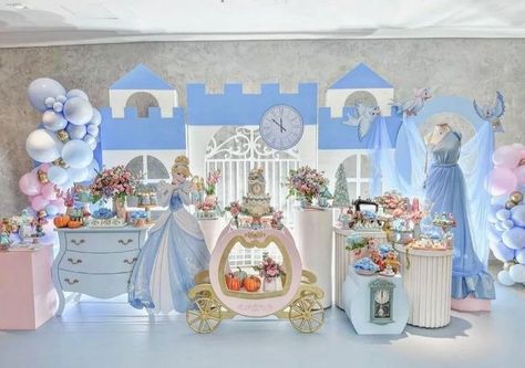 Cinderella Birthday Party Decorations Backdrops, Cinderella Birthday Theme, Cinderella Birthday Party Decorations, Cinderella Party Decorations, Cinderella Baby Shower, Cinderella Quinceanera Themes, Baby Shower Princess Theme, 7th Birthday Party Ideas, Cinderella Theme