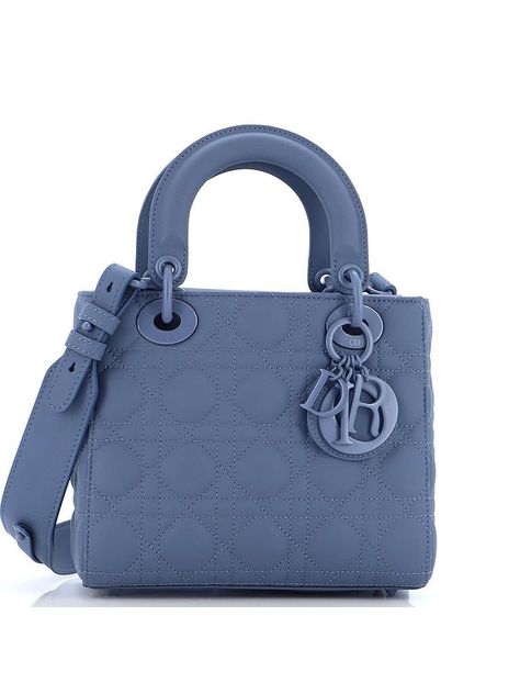 Christian Dior Leather Shoulder Bag Size: One Size Bags - used. 100% Leather | Christian Dior Leather Shoulder Bag: Blue Bags Lady Dior Bag Sizes, Diy Bag Kit, Hermes Bags, Lady Dior Bag, Diy Bag, Lady Dior, Blue Bags, Dior Bag, Christening