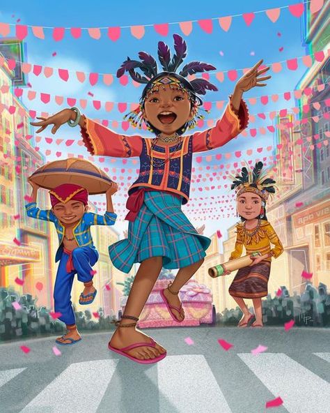 Macky Pamintuan on Instagram: "Self-promo piece for @mbartistsinc The Kadayawan Festival in the Southern Philippines where I am from. #illustration #kidlitart #artph #davao #NoAI" Philippine Festivals Poster, Kadayawan Festival Design, Philippine Culture Illustration, Philippine Culture Poster, Philippines Illustration, Kadayawan Festival, Sinulog Festival, Festival Paint, Filipino Art