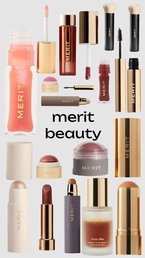 merit #merit #sephora #underated #beauty #underatedsephorabrand #meritbeauty Merit Beauty Aesthetic, Merit Concealer, Merit Makeup, Cheap Makeup Products, Makeup Types, Girly Products, Merit Beauty, College Makeup, Saving Face