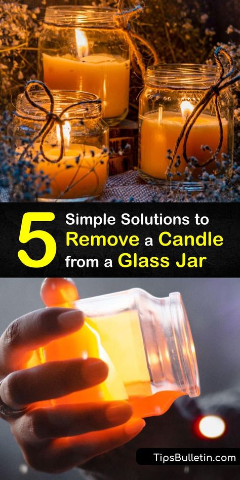 Repurpose Candle Wax, How To Get Wax Out Of Candle Jars, How To Remove Wax From Candle Jar, How To Get The Wax Out Of A Candle Jar, Clean Candle Jars, How To Remove Candle Wax From Glass Jars, Get Wax Out Of Candle Jar, Candle Glass Jar, Candle Reuse