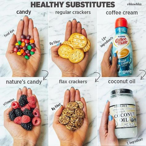 Because Small Tweaks Can Really Add Up Instead Of Coffee, Healthy Substitutes, Flax Crackers, Cookies Banane, Living Motivation, Faster Metabolism, Healthy Food Swaps, Healthy Swaps, Healthy Substitutions