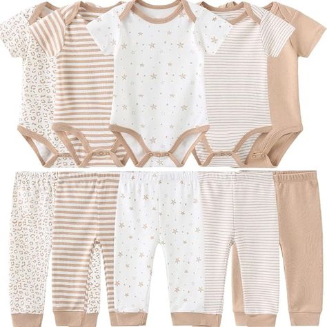 Amazon.com: Kiddiezoom Baby Layette Set Baby Boys' 10-Piece Bodysuits Pants Set Toddler Girl Boy Unisex Baby Gift Sets…: Clothing, Shoes & Jewelry Baby Layette Set, Unisex Baby Gifts, Baby Layette, Newborn Onesies, Layette Set, Baby Pants, Baby Shorts, Casual Hat, Neutral Outfit