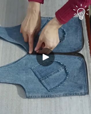 Denim Vest From Old Jeans, Diy Denim Vest From Jeans, Denim Vest Upcycle Ideas, Denim Vest Diy, Jean Recycle Ideas, Recycle Jeans, Denim Diy, Real Quick, Jeans Diy