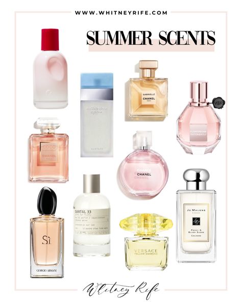 Top 10 Favorite Clean and Floral Perfumes for Summer – Whitney Rife Non Floral Perfume, Perfume For Summer For Women, Best Everyday Perfume For Women, Best Women’s Perfumes, Clean Floral Perfume, Work Perfume For Women, Clean Smelling Perfume For Women, Summer Parfum Women, Best Floral Perfume