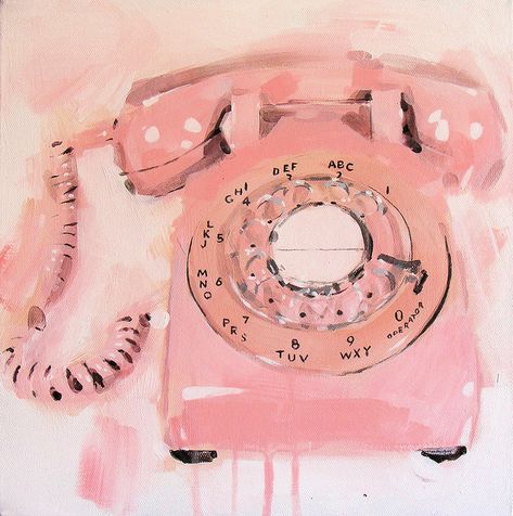 Pink Telephone by James Paterson Art, via Flickr.....I adore his series of telephone paintings Pink Telephone, I Believe In Pink, Tickled Pink, Art And Illustration, Drawing Tutorials, Painting Inspiration, Painting & Drawing, Beautiful Art, Art Photography