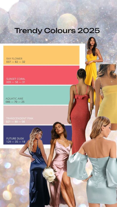 Fashion Colours Trends 2025 #outfitinspo #beauty #vintage #homedecor #trending #trendy #trend #trend2025 #fashion #fashioninspo #fashionboard #fashionaesthetic #2025 #fashiontrends2025 #colors Trends 2025, Fashion Trend Forecast, Color Schemes Colour Palettes, Color Trends Fashion, Trend Forecasting, Trendy Colors, Fashion Colours, Trendy Dresses, Colorful Fashion