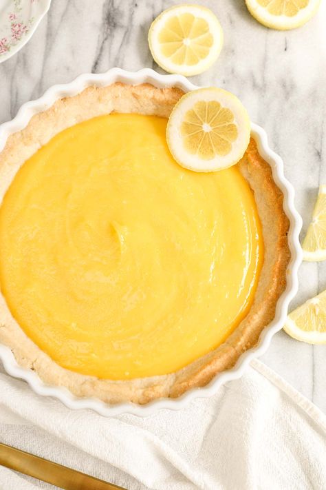 Lemon Pie Without Meringue - Elle & Pear Lemon Meringue Pie Crust, Easy Lemon Meringue Pie Recipe, Lemon Pie Recipe Condensed Milk, Best Lemon Pie Recipe, Homemade Lemon Meringue Pie, Sugar Free Pastries, Lemon Meringue Pie Easy, Best Lemon Meringue Pie, Lemon Meringue Pie Recipe