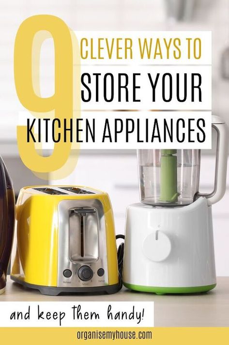 Kitchen Appliance Storage Ideas, Appliance Storage Ideas, Appliance Storage, Store Kitchen Appliances, Kitchen Appliance Storage, Clever Kitchen Storage, Appliance Garage, Appliances Storage, Kitchen Organisation