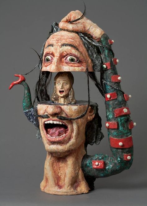 Surealism Art, Bad Art, The Scream, Pottery Sculpture, Weird Art, Figurative Sculpture, Art And Craft, Art Auction, Surreal Art