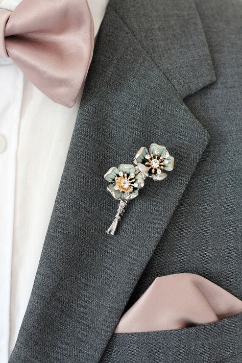 Check out this item in my Etsy shop https://www.etsy.com/listing/1175816418/small-flower-brooch-silver-sage-green Flower Brooch For Men Suit, Silver Flower Lapel Pin Gift, Silver Flower Brooch Pins, Silver Flower Shaped Lapel Pin Brooch, Green Flower Shaped Brooch Pins, Mens Boutonniere, Flower Lapel Pin Men, Sage Green Flowers, Lapel Pins Wedding