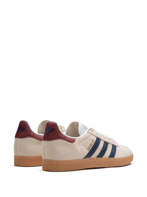 Adidas Gazelle "Off White" Sneakers - Farfetch Mom Sneakers, Off White Sneakers, Gender Fluid Fashion, Classy Shoes, Shoe Inspo, Adidas Outfit, Adidas Gazelle, Shoe Game, White Sneakers