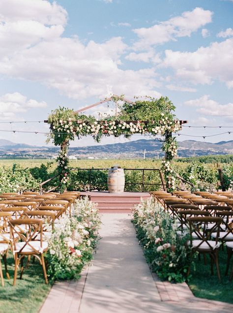 Read More: https://www.stylemepretty.com/2018/12/12/a-wine-toned-wedding-at-lorimar-vineyards-and-winery/ Weddings At Wineries, Weddings At Vineyards, Outdoor Vineyard Wedding Ceremony, Wedding Dress For Vineyard Wedding, Lorimar Winery Wedding, Vine Yard Wedding, French Wine Country Wedding, Wedding In A Vineyard, Wedding Vineyard Ideas