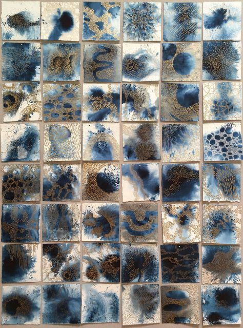 Indigo Painting, Emily Watson, Love Fest, Daily Exercise, Collage Art Mixed Media, Encaustic Art, Arte Inspo, A Level Art, Mark Making