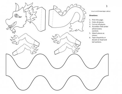 Ways to make Chinese dragon puppets and other decorations. Free printable templates. Great for Chinese New Year and other celebrations. Use with children in first, second, third, fourth, fifth grade as well as kindergarten. Quick and easy. Using only paper or fabric, ribbon or yarn. Lunar New Year for kids, Spring Festival. Crafts. Dragon Puppet Template, New Year For Kids, Festival Crafts, Toilet Paper Tubes, New Year Headband, Chinese New Year Crafts For Kids, Paper Toy Printable, Chinese Dragons, Salt Painting