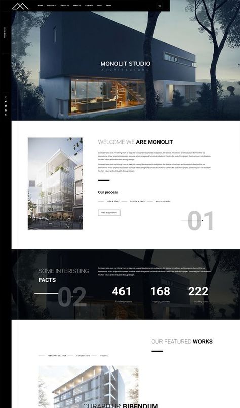 Love, Mornings Wordpress Website Design, Typography minimalist Architecture Website Design Layout, Construction Company Website Design, Architecture Website Design, Investor Deck, Construction Company Website, Architecture Websites, Architecture Website, Website Ui Ux Design, Real Estate Website Design