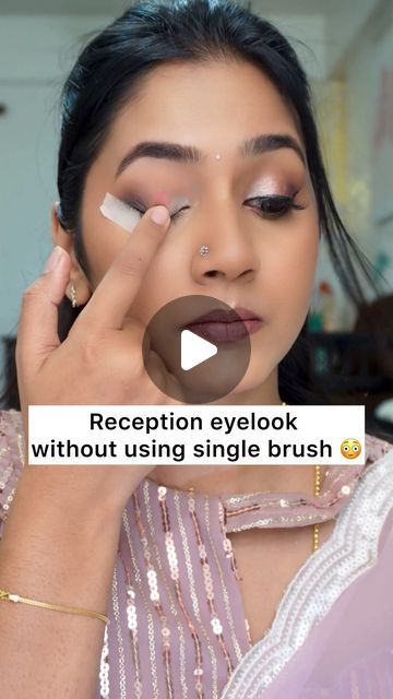 Eye Makeup Engagement, Reception Eye Makeup, Glam Party Makeup Looks, Kajal Hacks, Reception Makeup Looks, Saree Makeup Look, Quick Eye Makeup Tutorial, Engagement Makeup Look, Glam Eye Makeup Tutorial