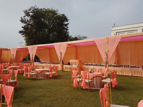 Tent House Decoration For Marriage, Shaadi Decoration, Stage Decoration Photos, Thread Ceremony, Stall Decorations, Marriage Hall, Buffet Wedding Reception, Indian Wedding Decorations Receptions, Wedding Gate