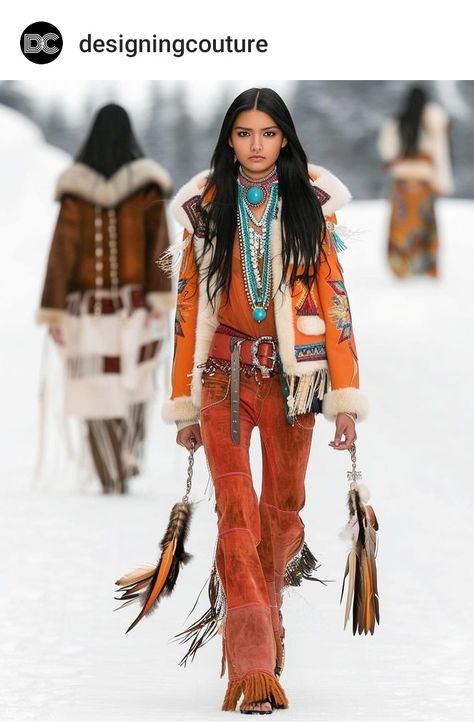 Indigineous Clothing, Southwest Gothic Fashion, Native American Modern Fashion, Indigenous Cowgirl, Bohemian Business Casual, Southwestern Outfits For Women, Modern Native American Fashion, Native American Outfits, Navajo Fashion