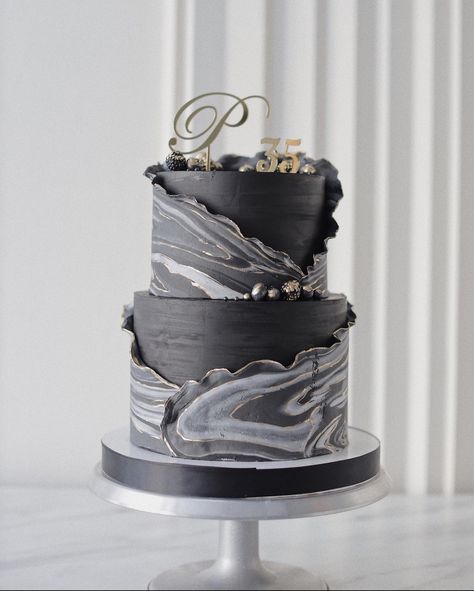 Black And Silver Cake, Cake For Boy, Spiderman Cake Topper, Butterfly Birthday Cakes, Silver Cake, Tiered Cake, Spiderman Cake, Deli Food, Dream Cake