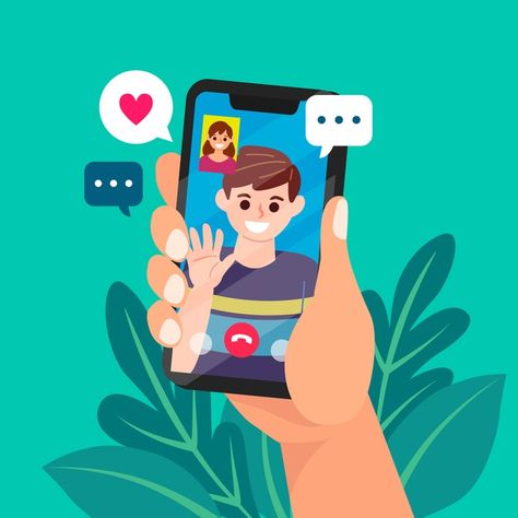 Friends video calling illustrated Free V... | Free Vector #Freepik #freevector #technology Calling Illustration, Smartphones Design, Face Video, Vector Characters, Reference Ideas, English Time, Free Friends, Cartoon Face, Citizen Science