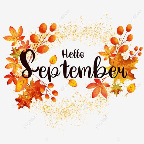 September Lettering, Embroidery Journaling, September Season, Hello September Images, Months Quotes, September Images, September Ideas, Squirrel Decor, September Autumn