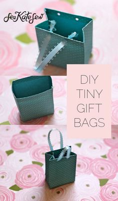 DIY Tiny Gift Bags | handmade gift bags | how to make a gift bag | diy gift wrap | diy holiday gift wrap || See Kate Sew #christmas #giftbag #diygiftbag #diygiftwrap Diy Gift Bags Paper, Diy Holiday Gift Wrapping, How To Make A Gift Bag, Holiday Hand Towels, Wrap A Gift, Mini Gift Bags, Gift Bags Diy, Tiny Gifts, How To Wrap