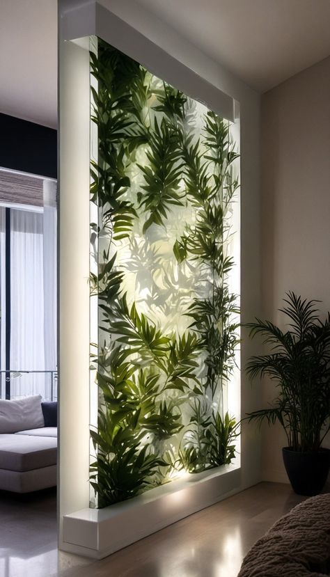 Home Decor: #homedecor, #interiordesign, #homedesign, #decor inspiration Green Wall Plants Indoor, Greenwall Interior Design, Plant Partition, Thought About Life, Closet Offices, Wall Climbing Plants, Decorative Partition, Vertical Green Wall, Cozy Closet